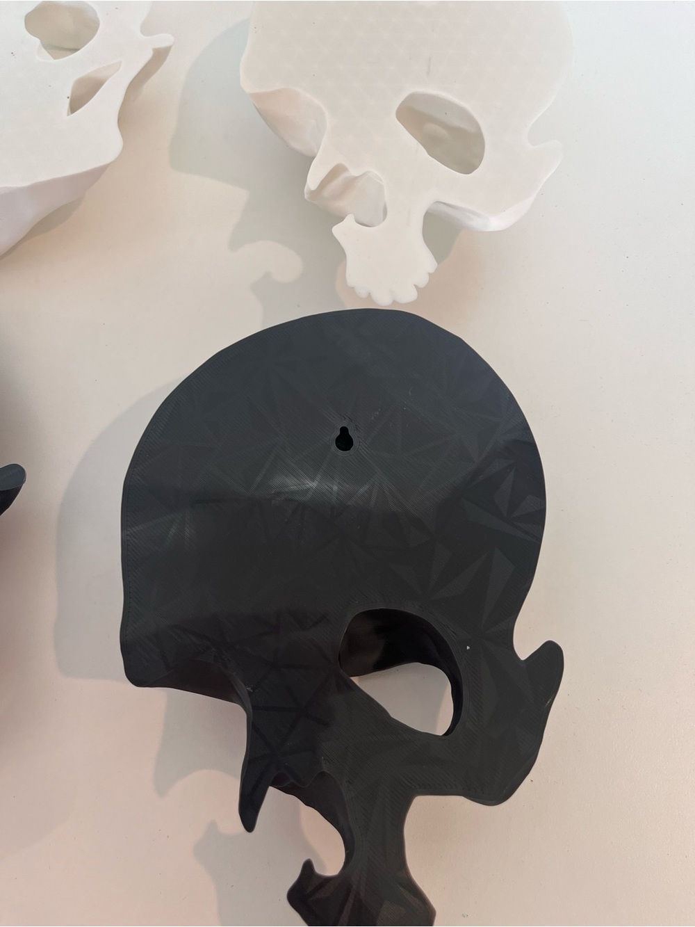 Black and White Decorative Skull Wall Accents - Set of 6 - Picture 6 of 7